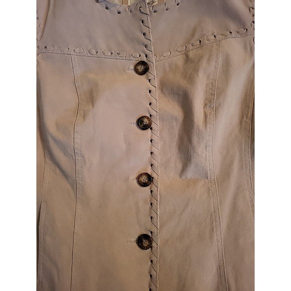 Native American Women's Western Real Leather Jacket With Fringe Hand Made Work - Picture 6 of 16